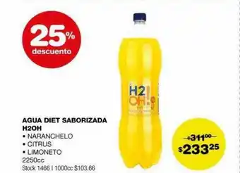 Atomo Conviene Agua diet saborizada h2oh 25% descuento oferta