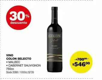 Atomo Conviene Vino colon selecto 30% descuento oferta