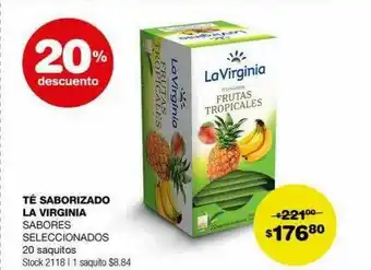 Atomo Conviene Té saborizado la virginia 20% descuento oferta