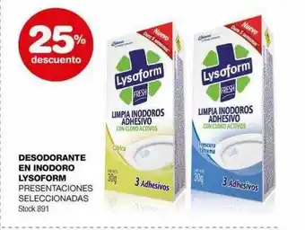 Atomo Conviene Desodorante en inodoro lysoform 25% descuento oferta