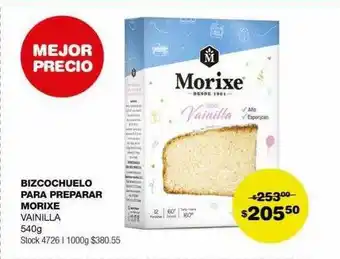 Atomo Conviene Bizcochuelo para preparar morixe oferta