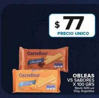 Carrefour Maxi Obleas vs sabores oferta