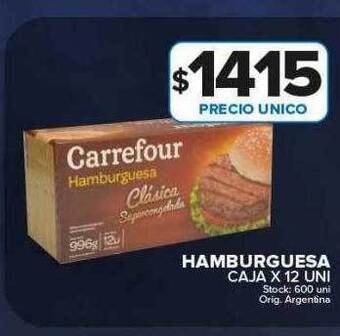 Carrefour Maxi Hamburguesa caja oferta