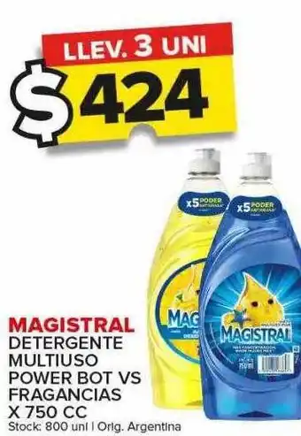 Carrefour Maxi Magistral detergente multiuso power bot vs fragancias oferta