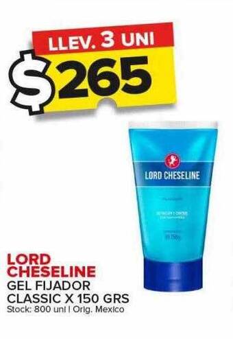 Carrefour Maxi Lord cheseline gel fijador classic oferta
