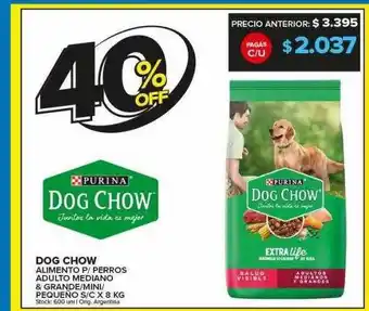 Carrefour Maxi Dog chow alimento p perros adulto mediano & grande mini pequeño oferta