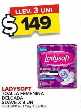Carrefour Maxi Ladysoft toalla femenina delgada suave oferta
