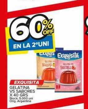 Carrefour Maxi Exquisita gelatina vs sabores oferta