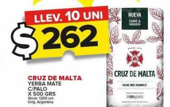 Carrefour Maxi Cruz de malta yerba mate c palo oferta