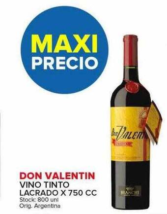 Carrefour Maxi Don valentin vino tinto lacrado oferta