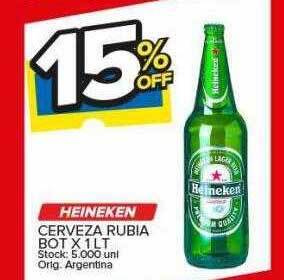 Carrefour Maxi Heineken cerveza rubia oferta