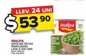 Carrefour Maxi Inalpa arvejas secas remojadas lata oferta