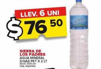Carrefour Maxi Sierra de los padres agua mineral s gas oferta