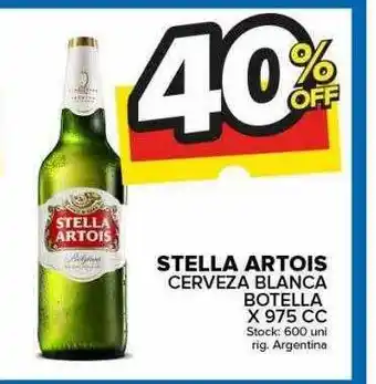 Carrefour Maxi Stella artois cerveza blanca 40% off oferta