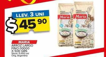 Carrefour Maxi Maria arroz largo fino 00000 oferta