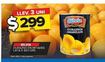 Carrefour Maxi Silvia durazno en mitades oferta