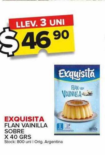 Carrefour Maxi Exquisita flan vainilla sobre oferta