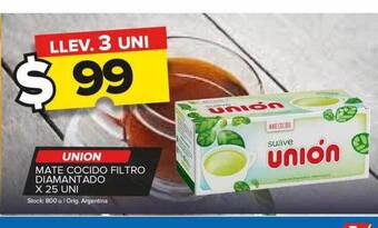 Carrefour Maxi Union mate cocido filtro diamantado oferta