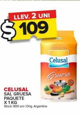 Carrefour Maxi Celusal sal gruesa paquete oferta