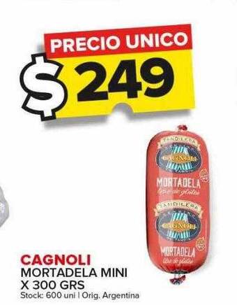 Carrefour Maxi Cagnoli mortadela mini oferta