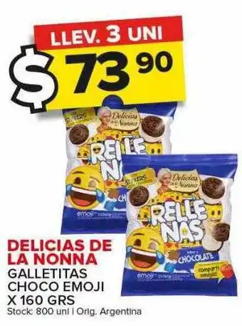 Carrefour Maxi Delicias de la nona galletitas choco emoji oferta