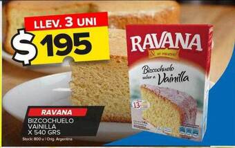 Carrefour Maxi Ravana bizcochuelo vainilla oferta