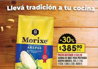 Coto Harina de maíz par preparar arepas morixe oferta