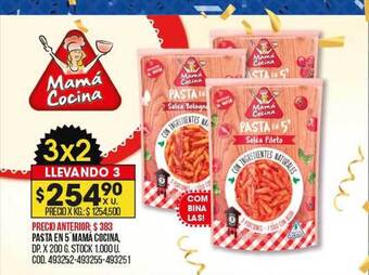 Coto Pasta en 5' mamá cocina oferta