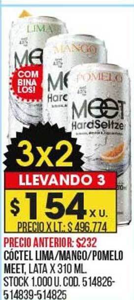 Coto Cóctel lima mango pomelo meet oferta