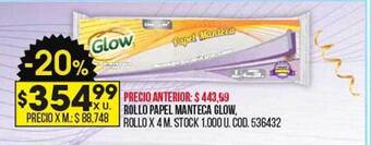Coto Rollo papel manteca glow oferta