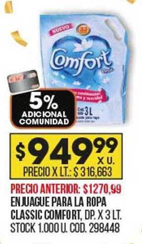 Coto Enjuague para la ropa classic comfort oferta