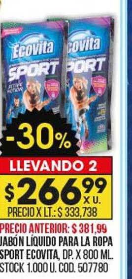 Coto Jabón liquido para la ropa sport ecovita oferta