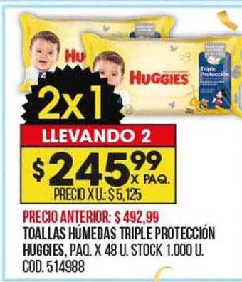 Coto Toallas húmedas triple protección huggies oferta
