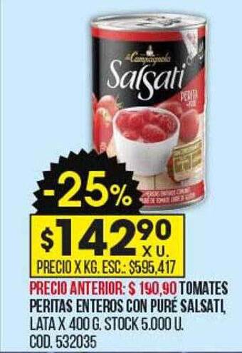Coto Tomates peritas enteros con puré salsati oferta