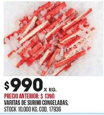 Coto Varitas de surimi congeladas oferta