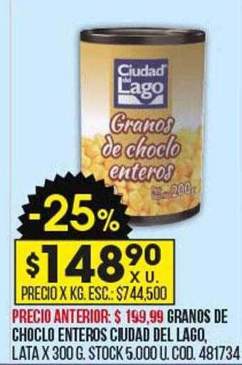 Coto Granos de choclo enteros ciudad del lago oferta