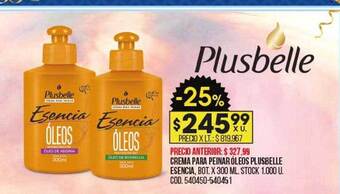 Coto Crema para peinar óleos plusbelle esencia oferta