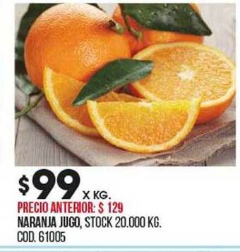 Coto Naranja jugo oferta