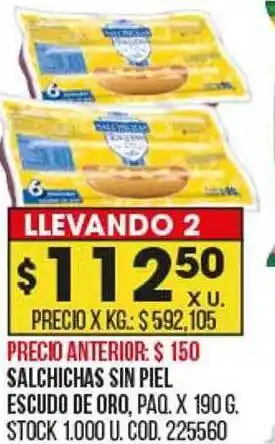 Coto Salschichas sin piel escudo de oro oferta