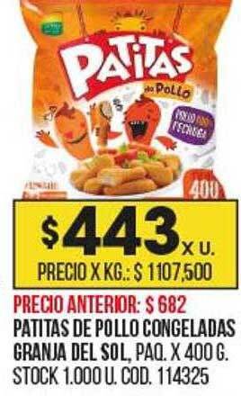 Coto Patitas de pollo congeladas granja del sol oferta