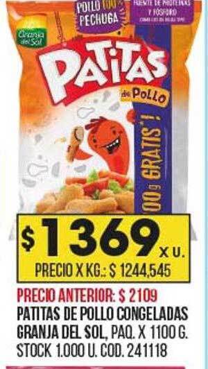 Coto Patitas de pollo congeladas granja del sol oferta