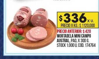 Coto Mortadela mini campo austral oferta