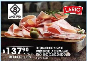 Coto Jamón cocido la octava lario oferta