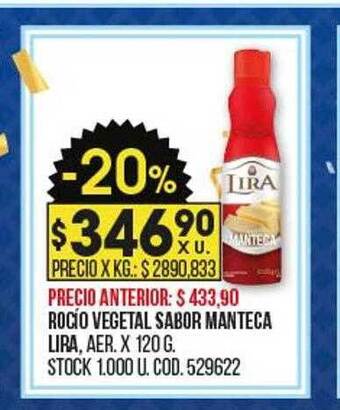 Coto Rocío vegetal sabor manteca lira oferta