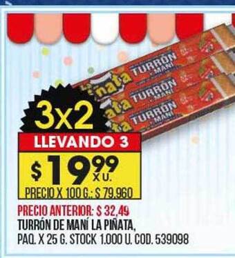 Coto Turrón de maní la piñata oferta