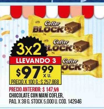 Coto Chocolate con maní cofler oferta
