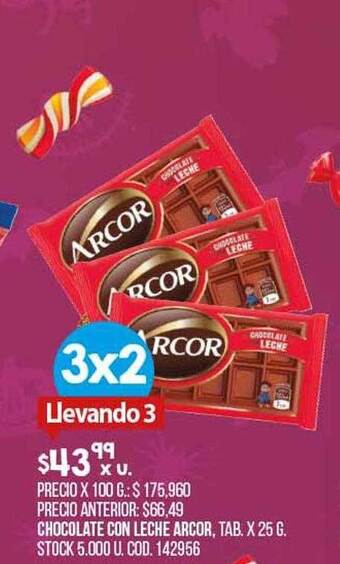 Coto Chocolate con leche arcor oferta