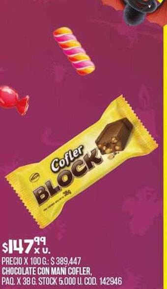 Coto Chocolate con maní cofler oferta