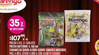 Coto Caramelos duros ácidos varios sabores marengo oferta