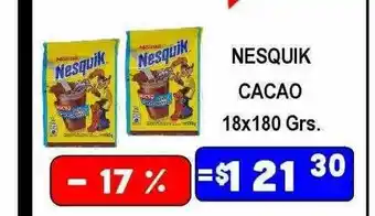 Dulcenter Nesquik cacao oferta